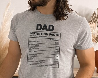 Nutrition Dad Food T-Shirt, Father's Day Shirt, Nutrition Facts Shirt, Funny Family Shirt, Family Group Shirt