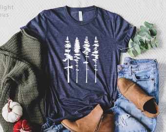 Camiseta de pino, camiseta de senderismo al aire libre, camiseta de bosque, camiseta de aventura, camiseta de camping, camisetas bonitas, camiseta de parque nacional