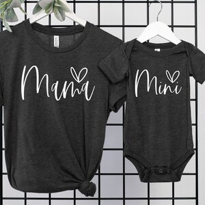 Mama And Mini Shirt , Matching PERSONALIZATION Family Shirt, Mama Shirt, Mini Shirt ,Mothers Day Gift, Mommy And Me Shirt, CUSTOM family Tee