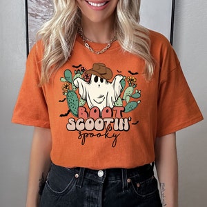 Boot Scootin Spooky Shirt, Cowboy Ghost Shirt, Cute Ghost Shirt, Halloween  Shirt, Spooky Shirt, Western Ghost Shirt, Cute Western Shirt