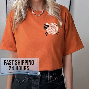 Cute Pocket Sheep Tshirt, Sheep Shirt, Cute Shirt, Cute Sheeps Shirt, Funny Sheep Kid Shirt, Animals Tee, Sheep Lover Gift, Farmer Gift
