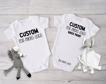 Custom Baby Onesie, Personalized Gift for Baby, Newborn Gift, Pregnant Announcement, Baby Shower, Gift for New Baby