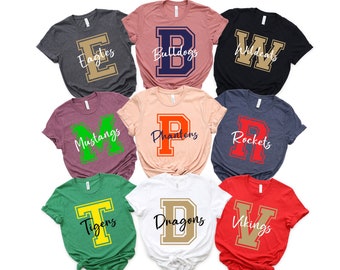 Favorite Team T-Shirt, Team mascot T-Shirt, School Team Tee, School Logo Shirt, Custom Shirt, Custom Mascot Shirt, Personalized Shirt