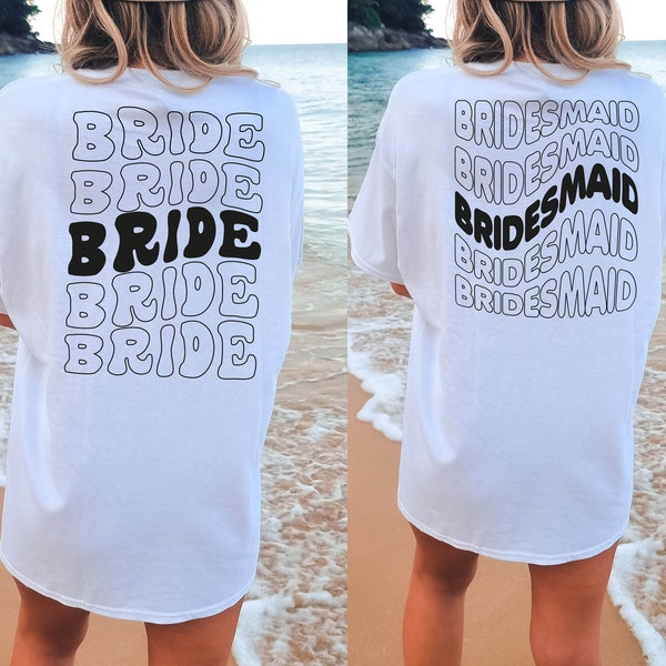 Retro Bride T-Shirt, Bridesmaid Getting Ready Outfit, Bridal Party Shirt, Bachelorette Shirt, Boho Bride Shirt, Bachelorette Party Shirt