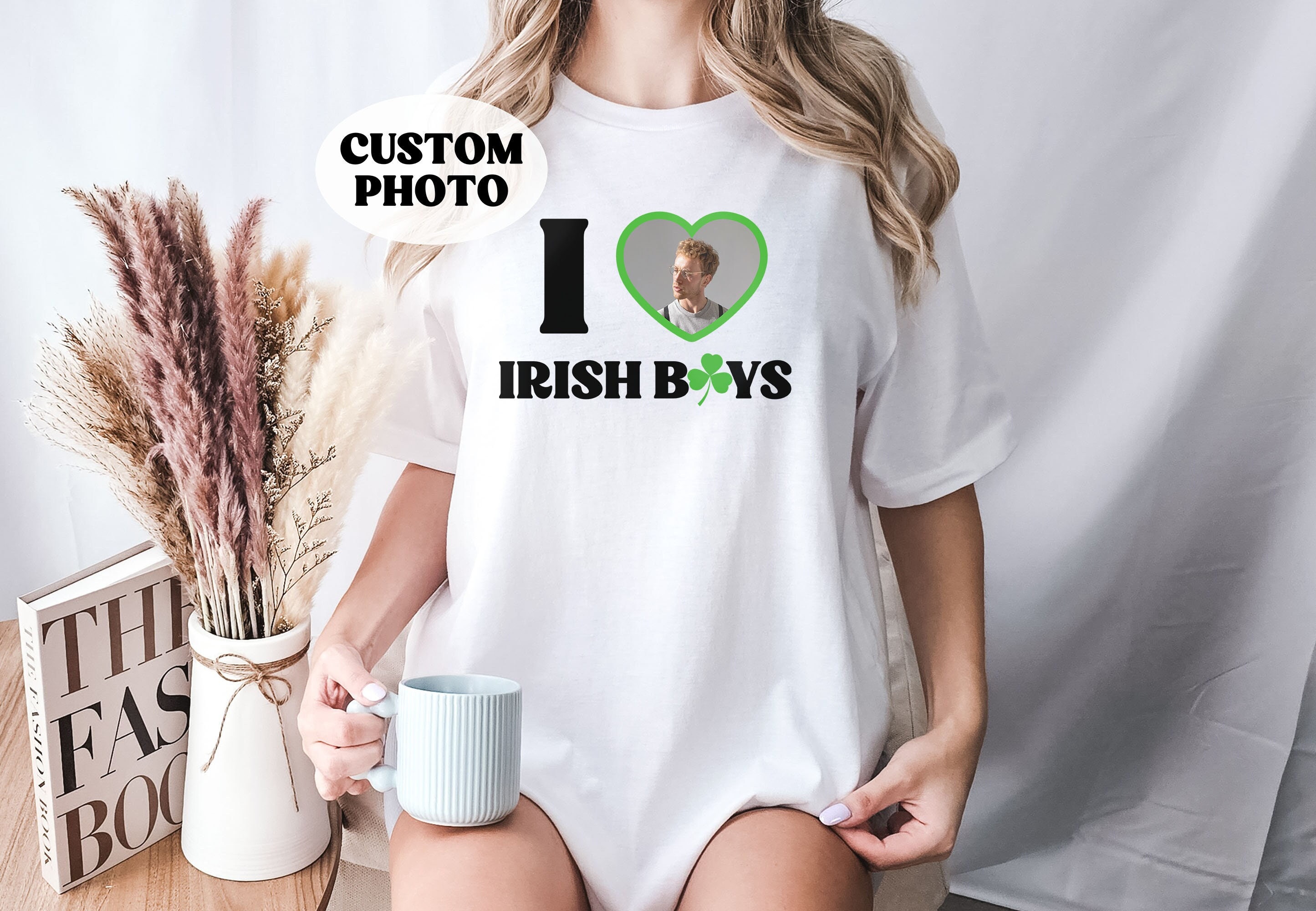 Discover I Love Irish Boys Custom T-Shirt, St. Patricks Day Shirt, Shamrock Gift, Lucky Clover Shirt