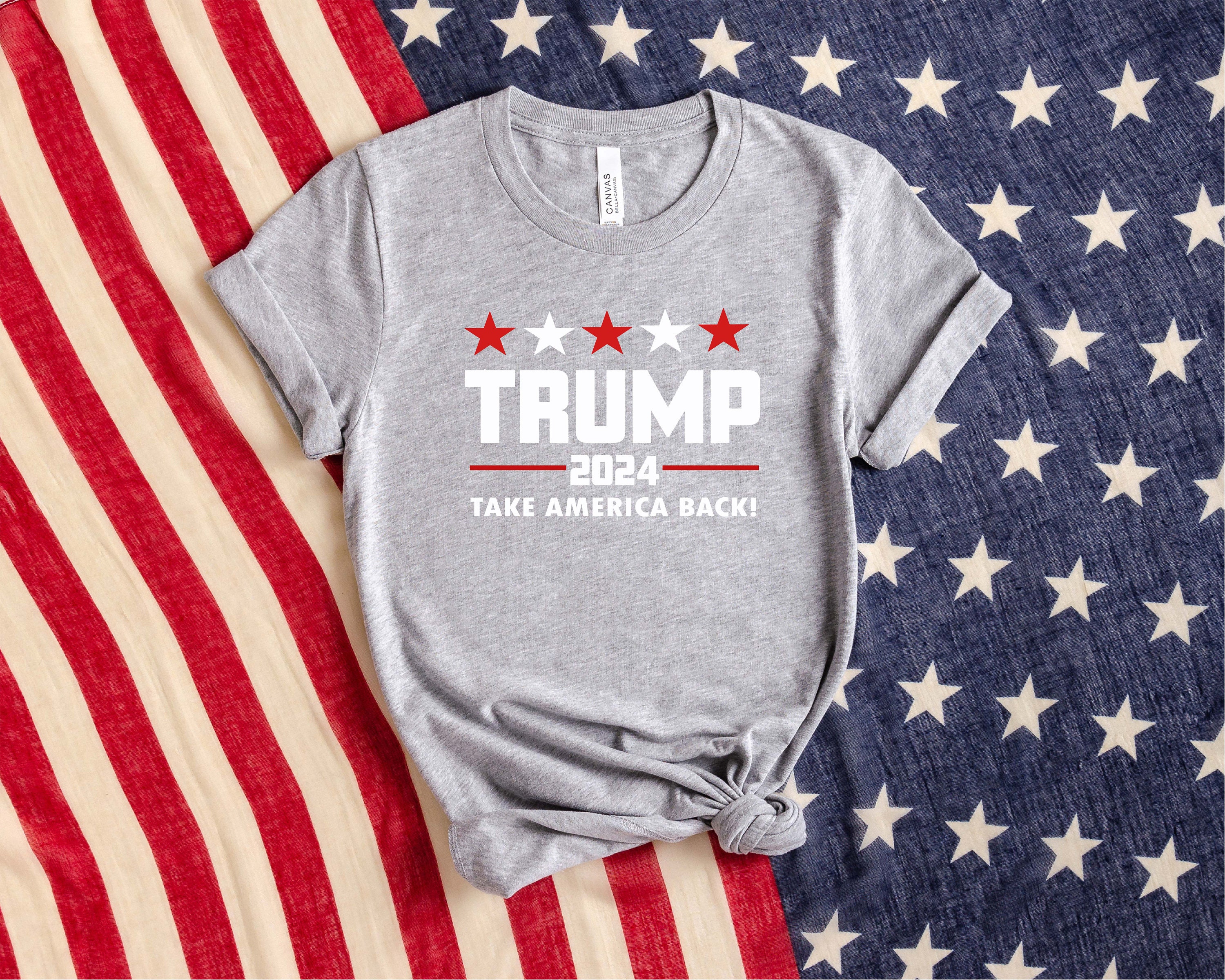 Donald Trump 2024 Save America Again T-Shirt - American Flag Election Tee For Men