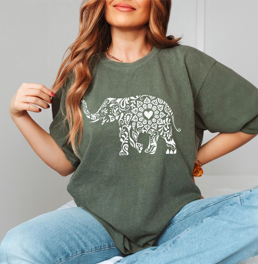 Playful Elephant - Gond Handpainted T-shirt