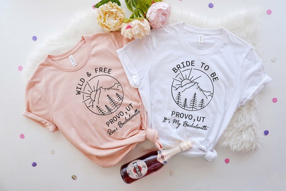 Bachelorette Party Shirts, Bride Bridesmaid Shirts, Wild and Free