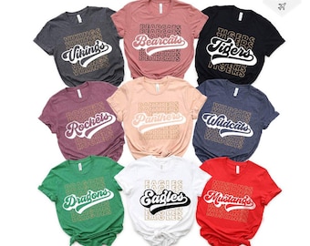 Favorite Team tshirt, Team mascot tshirt, School team tee, Love Favorite team tee, School logo shirt, Custom tshirt, Custom Gift