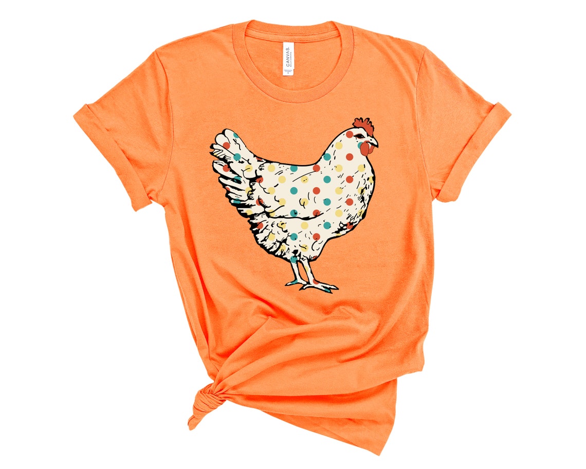 Cute Chicken Shirt Polka Dot Chicken T Shirt Gift for a | Etsy