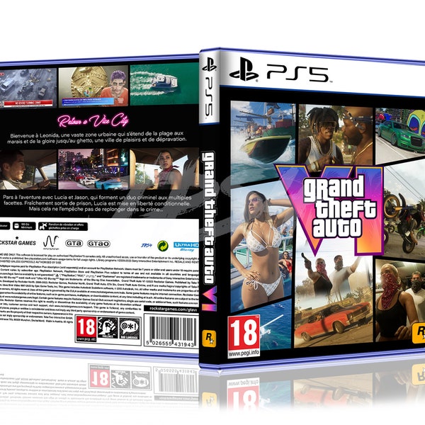 Jaquette Custom Grand Theft Auto VI - GTA VI - PS5