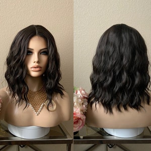 14'' Dark Brown small lace front black bobo synthetic wig  | Little Wig Museum | Halloween Costumes, Halloween wigs Glueless Wigs