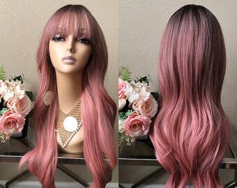 pink wig etsy