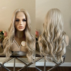Manhattan 24'' lace front blonde synthetic wig-20‘’ Fit Cap  |  Little Wig Museum | Handmade wigsgift for mom