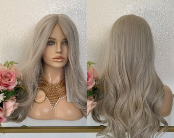 Narnia 26'' lace front silver wig | Little Wig Museum hairloss, alopeica chemo wig, cosplay Handmade wigs Glueless Wigs