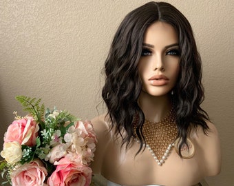 14&#39;&#39; Dark Brown small lace front black bobo synthetic wig  | Little Wig Museum | Halloween Costumes, Halloween wigs Glueless Wigs