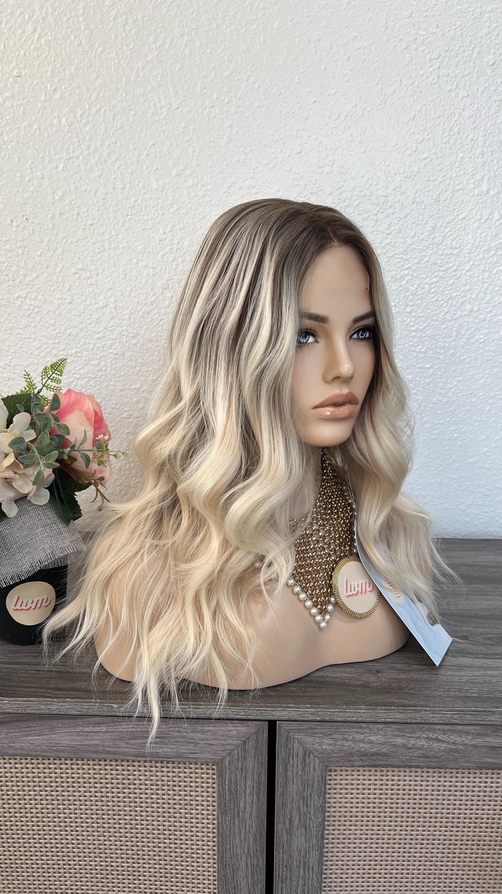 22''  Oslo lace front balayage blonde synthetic wig  | Little Wig Museum alopeica chemo wig, cosplay Handmade wigs Glueless Wigs