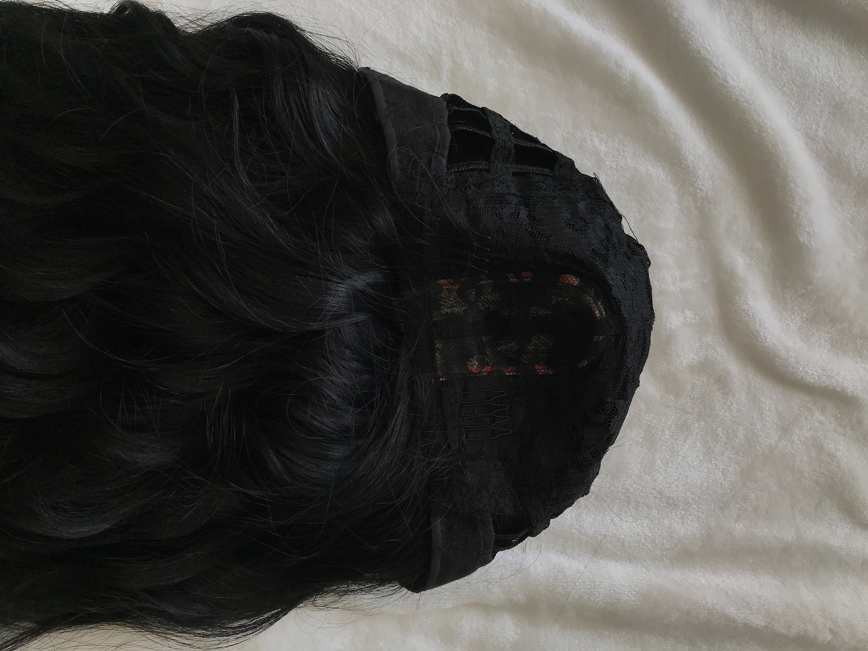 26 1B Black Wavy Synthetic Wig-20'' Fit Cap Little | Etsy