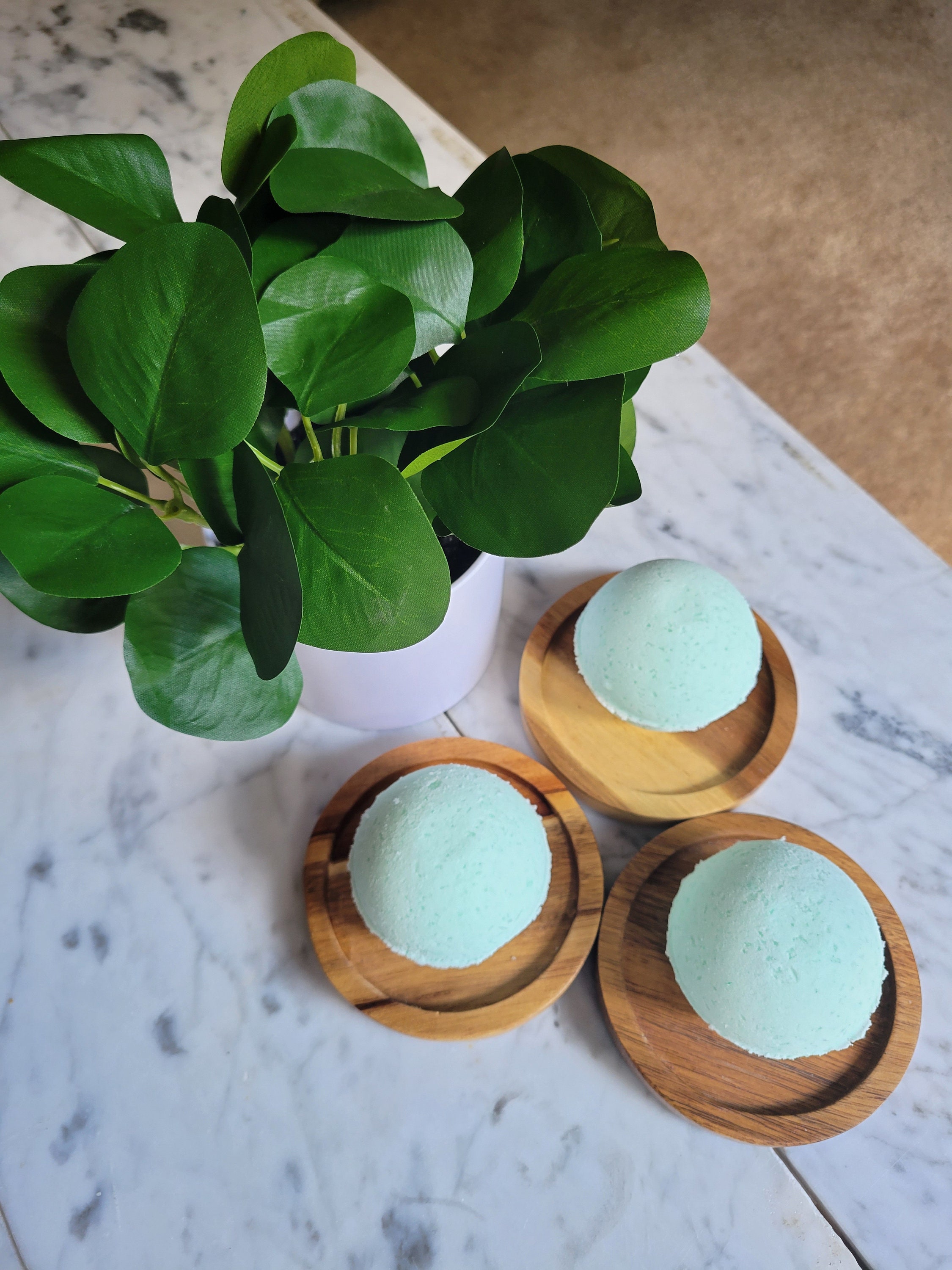 Eucalyptus Bath Bomb Essential Oils Relaxing Large Bath Bomb Etsy
