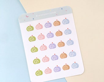 Cake Swirl sticker sheet - cute bujo stickers, aesthetic desserts
