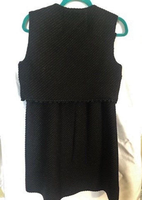 Black Shimmer 2 Piece Garment Vest and Skirt - image 9