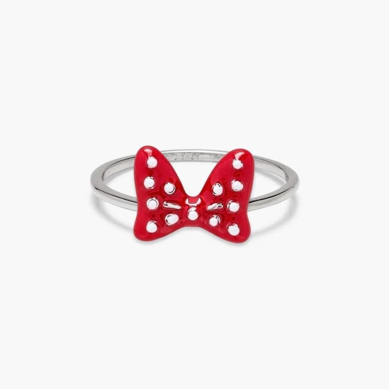 Pura Vida DISNEY MINNIE MOUSE Polka Dot Bow Ring- Nwt image 1
