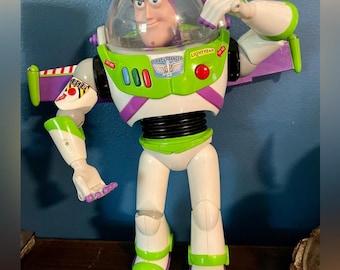 Buzz Lightyear interativo vintage da Disney Pixar, 30 cm (12 polegadas) ~ Toy Story