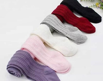 baby girl cable knit tights