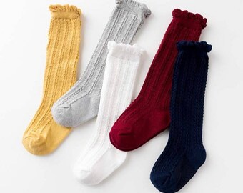 baby knee high ruffle socks