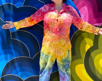 rainbow | hand-dyed, one-of-a-kind jumpsuit