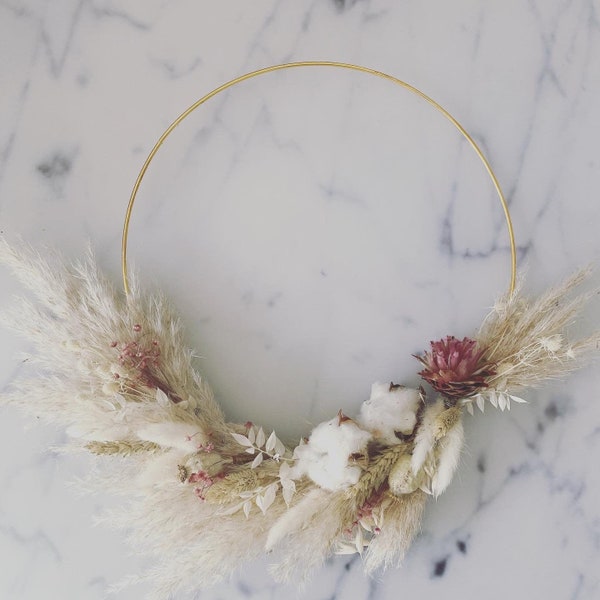 Blush Boho Flower Hoop