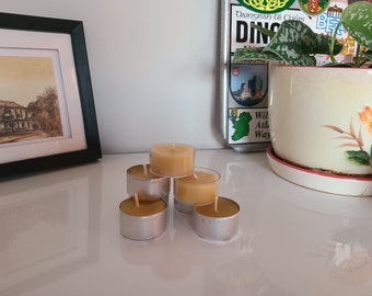 Customizable local Canadian beeswax tea light candles