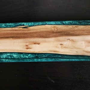 Salvaged English Walnut Emerald Shimmer Charcuterie Board
