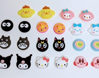Kawaii Silicone Thumb Grips - Joystick Caps Compatible with NS2, Pro Controller, and PS