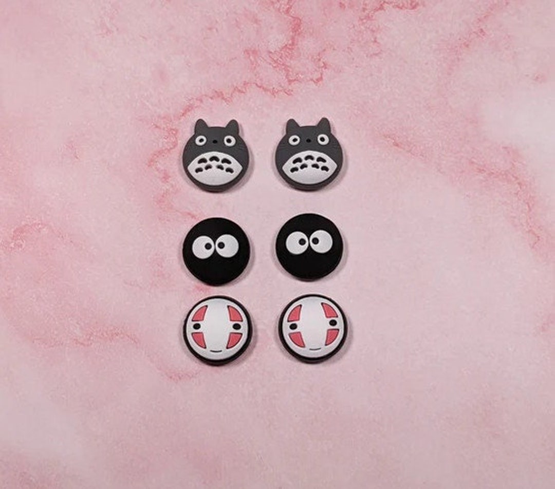 Nintendo Switch Joy Con Thumb Grips Joystick Cap Silicone Cover Totoro Soot Sprite No Face Etsy