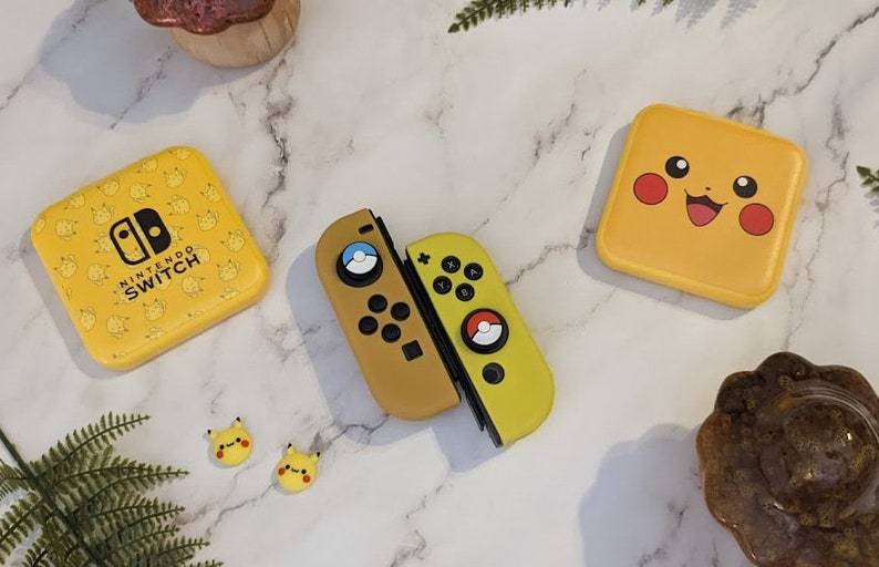 Pokemon Pokeball Pikachu Thumb Grips Nintendo Switch Joy Con Etsy