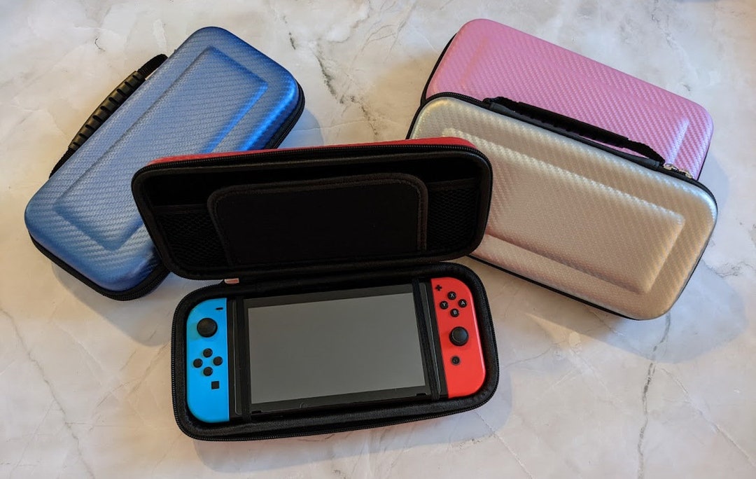 Carbon Fiber Nintendo Switch Case: Hard Travel Case With Handle - Etsy