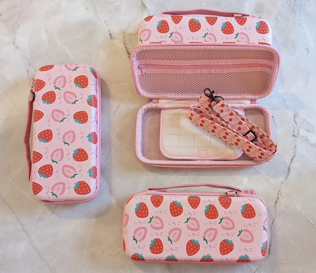Nintendo Switch Classic and Oled Case - Adorable Kawaii Strawberry ...
