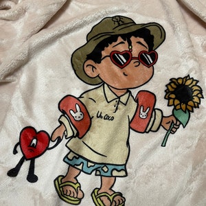 Etsy bad bunny blanket hotsell
