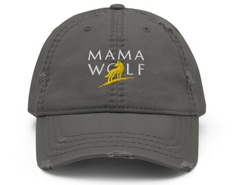 Mama Wolf Distressed Hat | Etsy