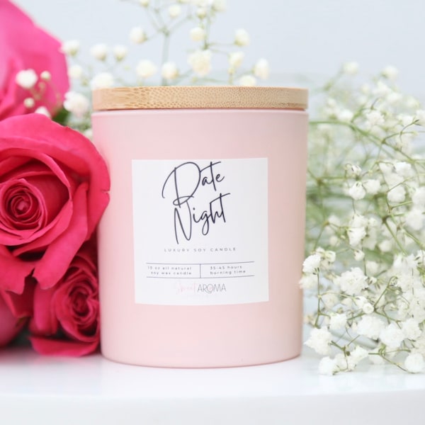 Date Night - 10 oz Candle - Berry - Bergamot - Orange - Licorice- Cotton Candy - Caramel - Powder