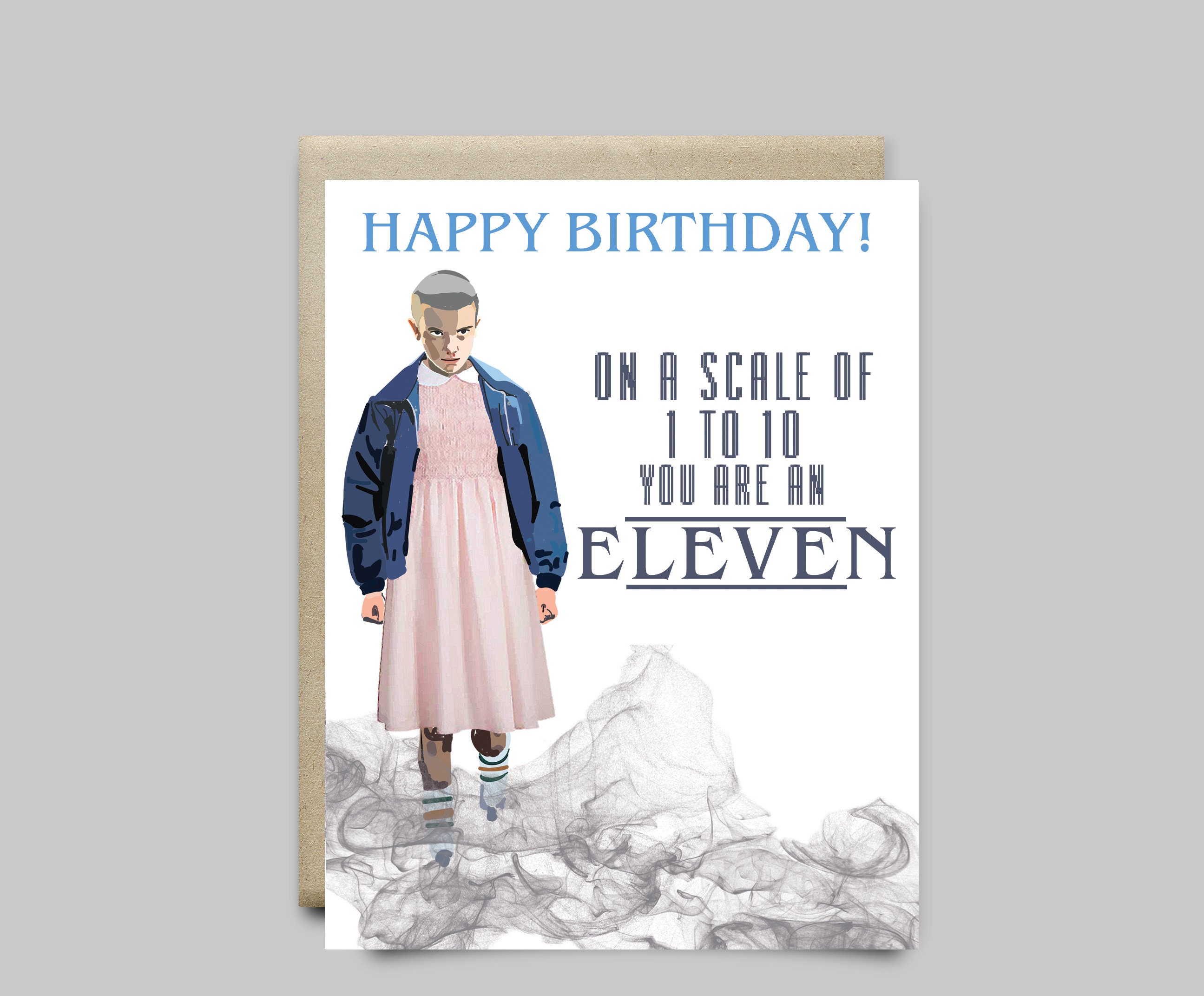 Stranger Things Birthday Card Instant Digital download of | Etsy
