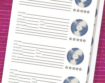 Muziekalbumjournaal | Nummers loggen, volgen en recenseren (pdf-download)