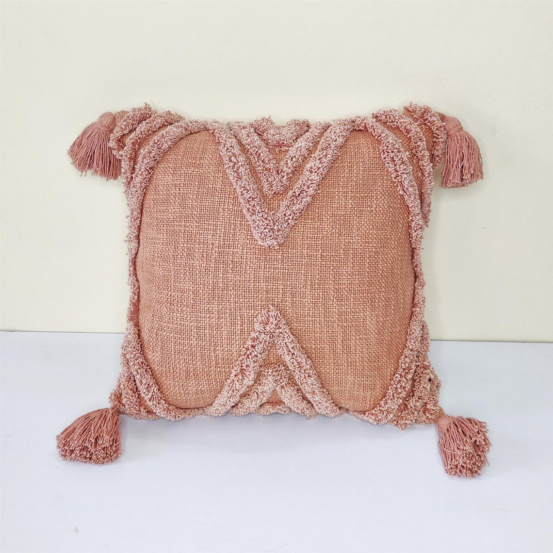 Blush Pink Pillow Cover Tufted Textured Pillow Cover Etsy