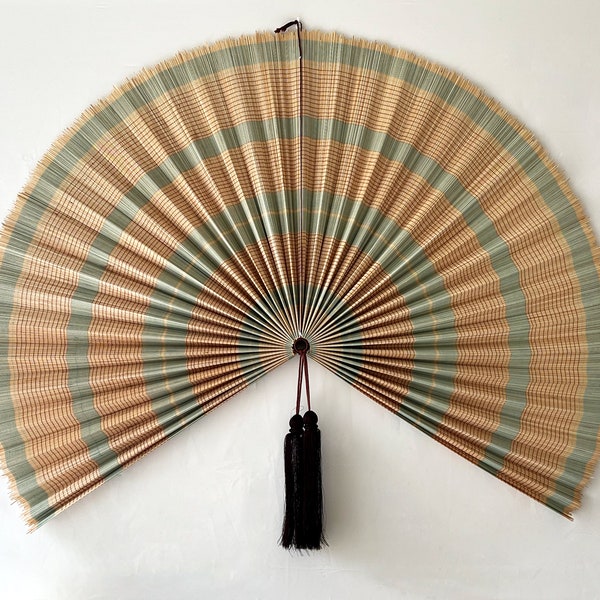 Wall Fan Decor, Bamboo Decorative Fans, Handcrafted Bamboo Fan, Boho Bamboo Wall Decor, Artisan Bamboo Fan Decor, Bamboo Fan ( Style Fan 9)