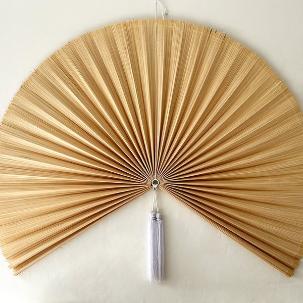 Wall Fan Decor, Bamboo Decorative Fans, Handcrafted Bamboo Fan, Boho Bamboo Wall Decor, Artisan Bamboo Fan Decor, Bamboo Fan ( Style Fan 52)