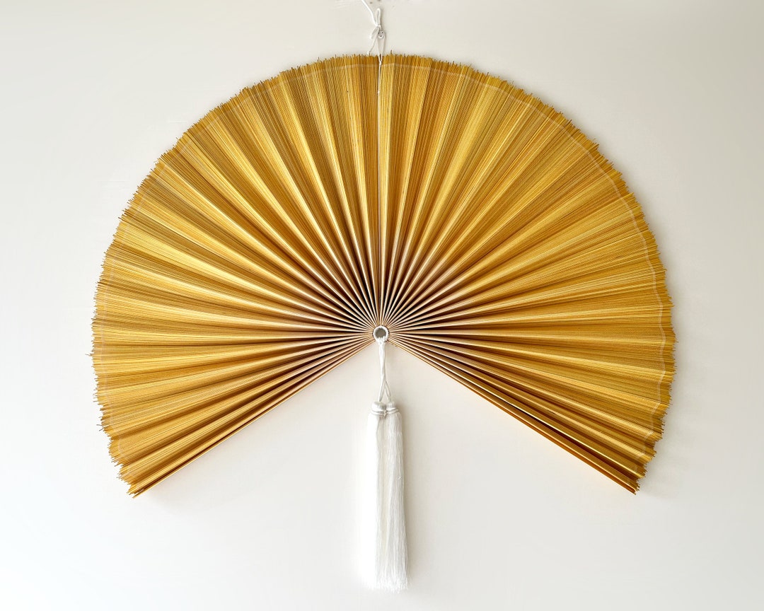 Wall Fan Decor Bamboo Decorative Fans Handcrafted Bamboo Etsy