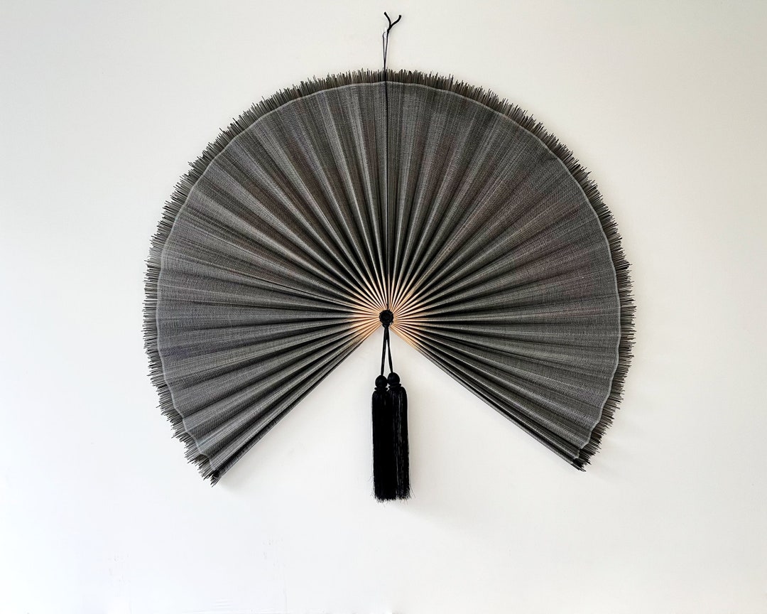 Bamboo Wall Fan Bamboo Decorative Fans Handcrafted Bamboo Etsy