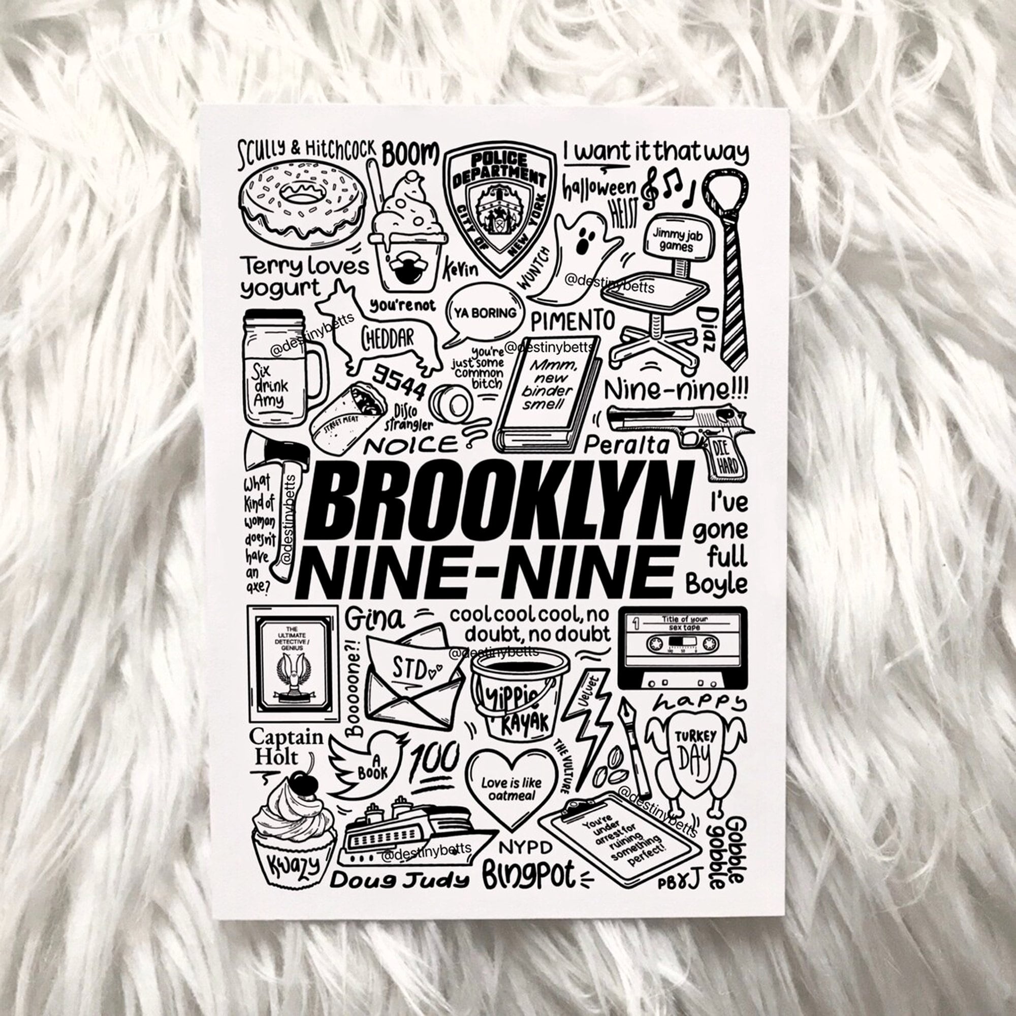 Brooklyn 99 Brooklyn 99 SVG Brooklyn 99 Drawing Svg Etsy Australia