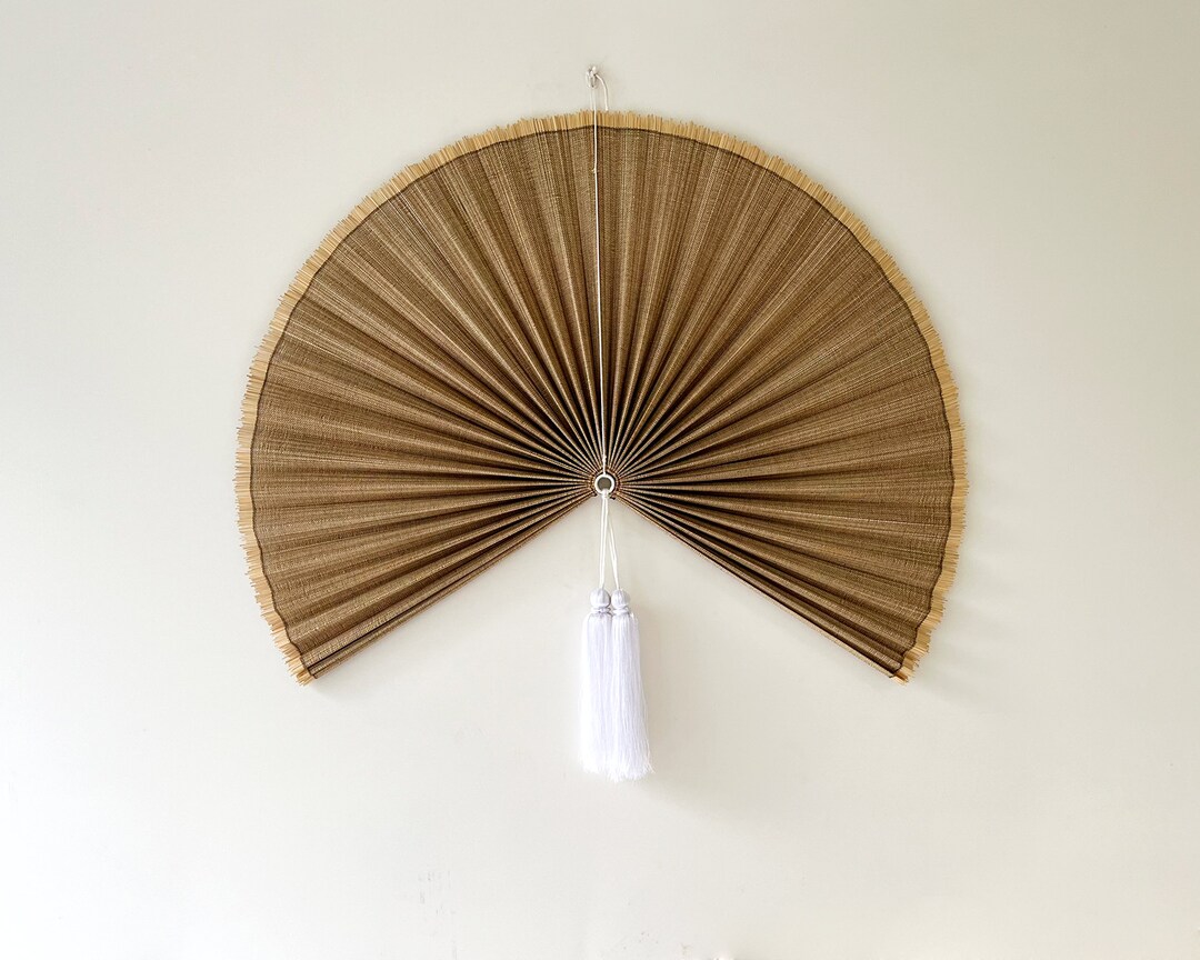 Bamboo Wall Fan Bamboo Decorative Fans Handcrafted Bamboo Etsy